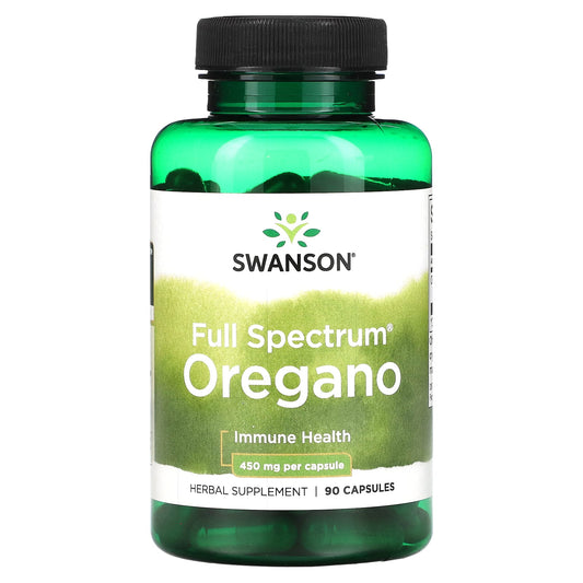 Swanson, Full Spectrum Oregano, 450 mg, 90 Capsules - Image 1