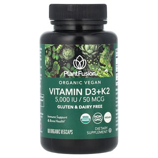 Boost Immune System & Bone Health with PlantFusion Organic Vegan Vitamin D3+ K2