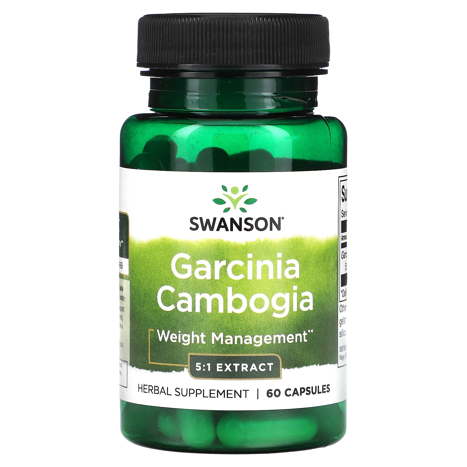 Swanson, Garcinia Cambogia 5:1 Extract, 60 Capsules (80 mg per Capsule) - Image 1