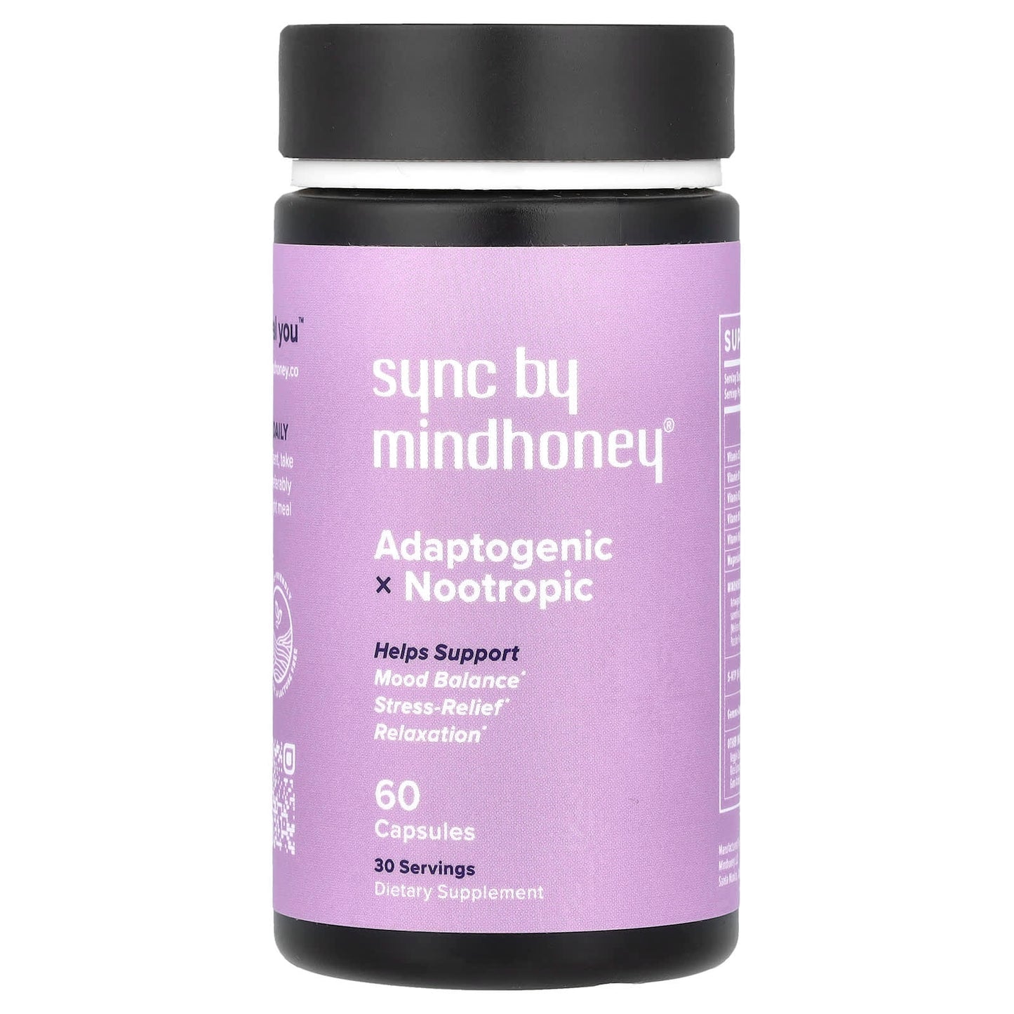 Mindhoney, Sync, Adaptogenic x Nootropic , 60 Capsules - Image 1