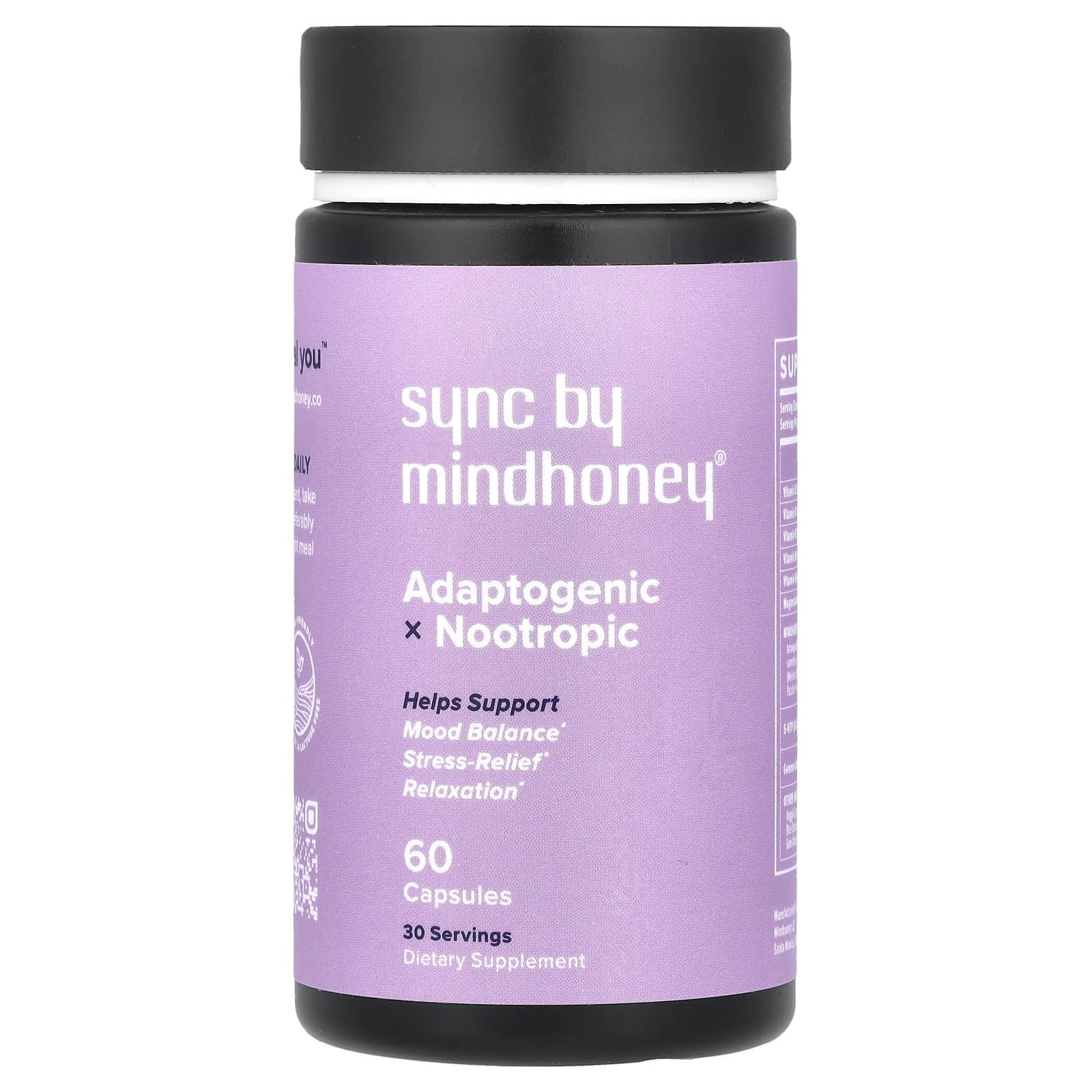 Mindhoney, Sync, Adaptogenic x Nootropic , 60 Capsules - Image 1