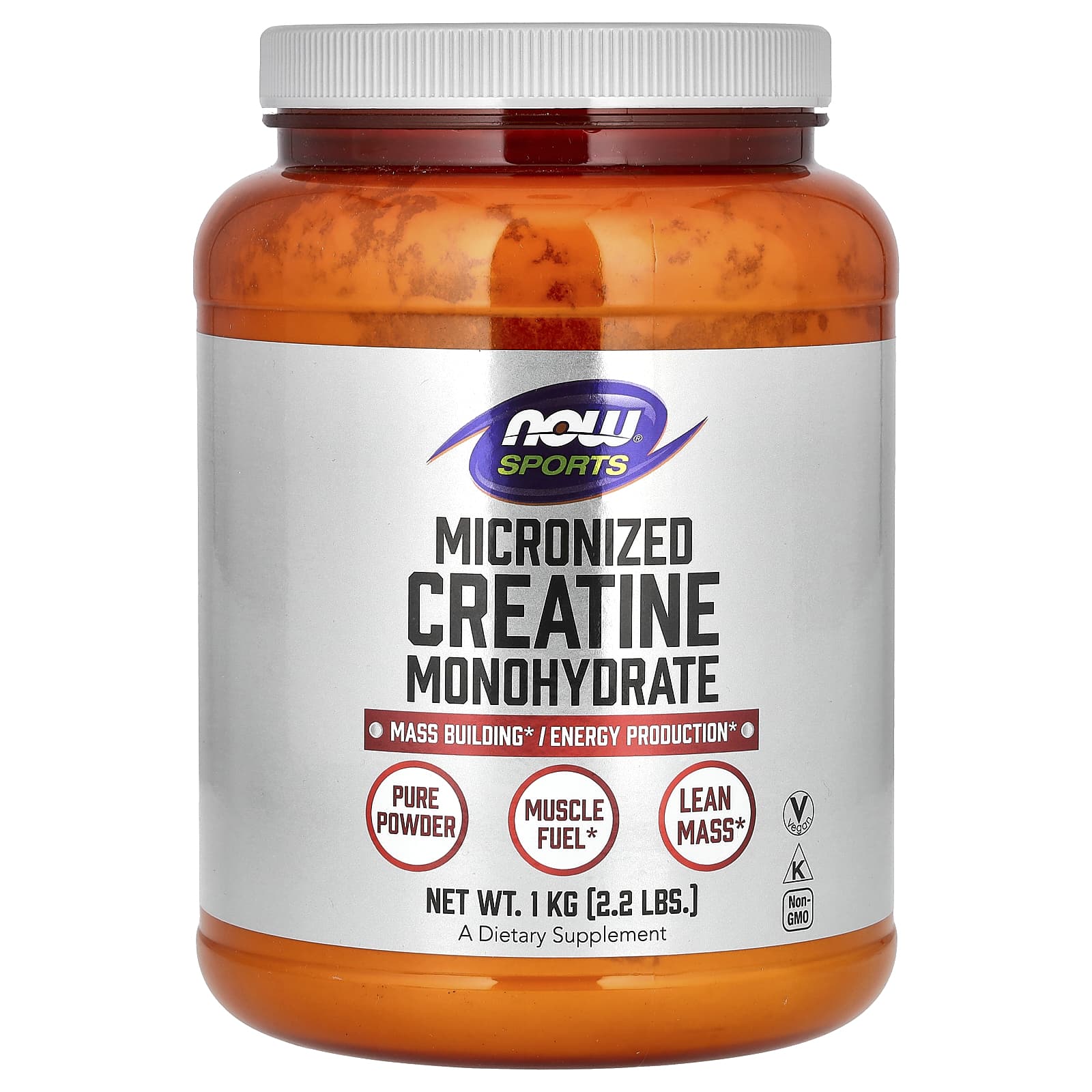 NOW Foods, Sports, Micronized Creatine Monohydrate, 2.2 lbs (1 kg) - Image 1