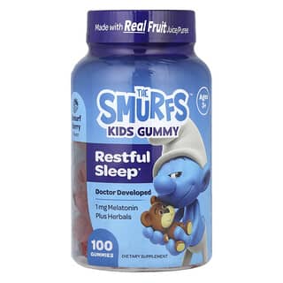 Smurfs Kids Gummies for Restful Sleep - Ages 3+ - 100 Smurf Berry Gummies