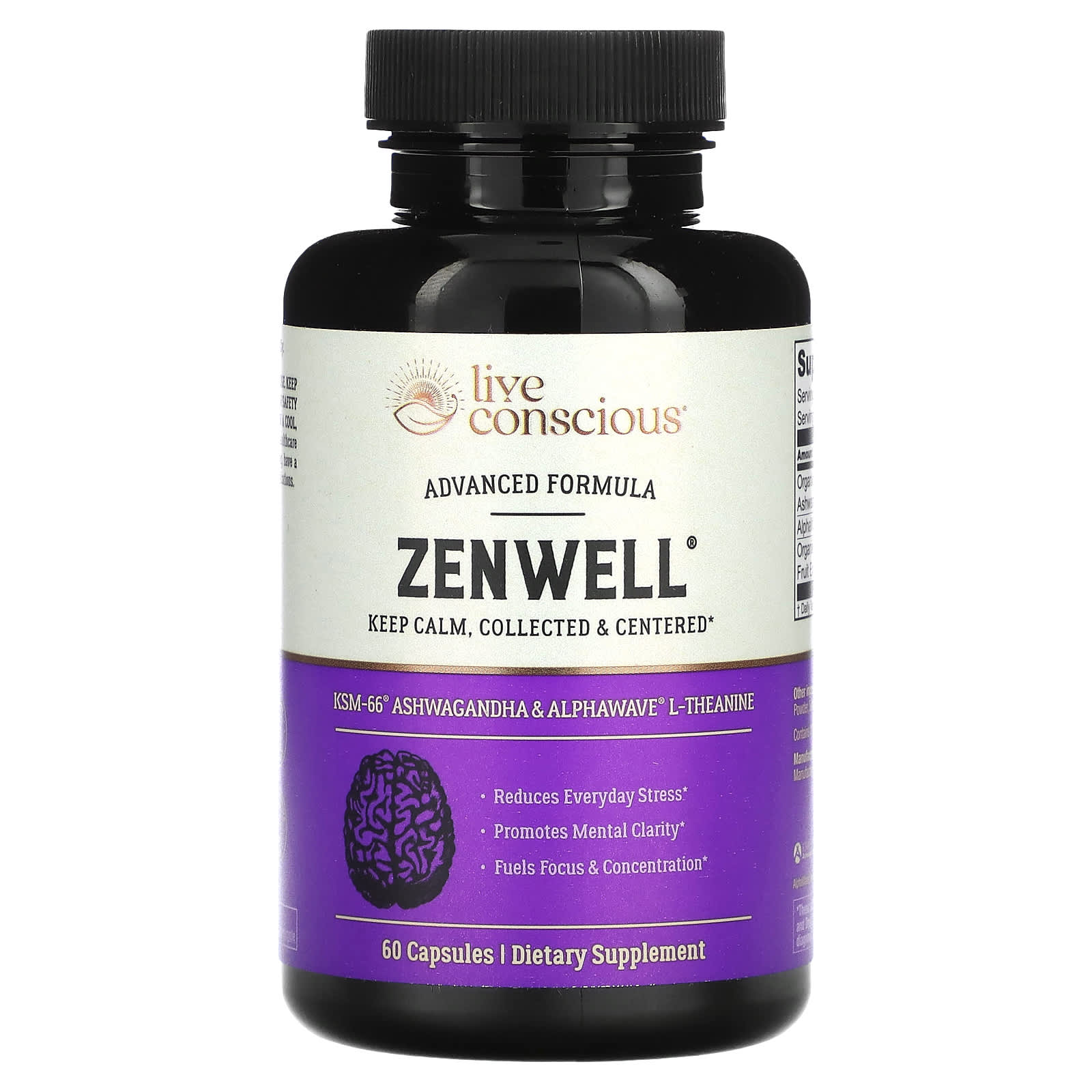 Live Conscious, Zenwell, 60 Capsules - Image 1