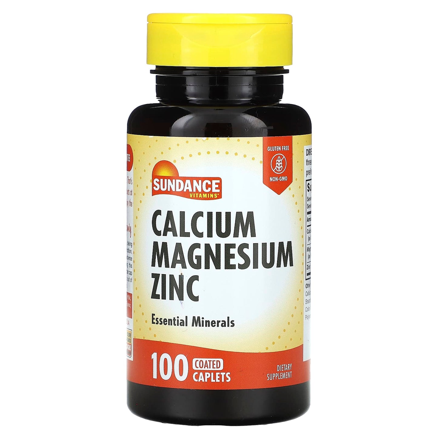 Sundance Vitamins, Calcium, Magnesium, Zinc, 100 Coated Caplets - Image 1