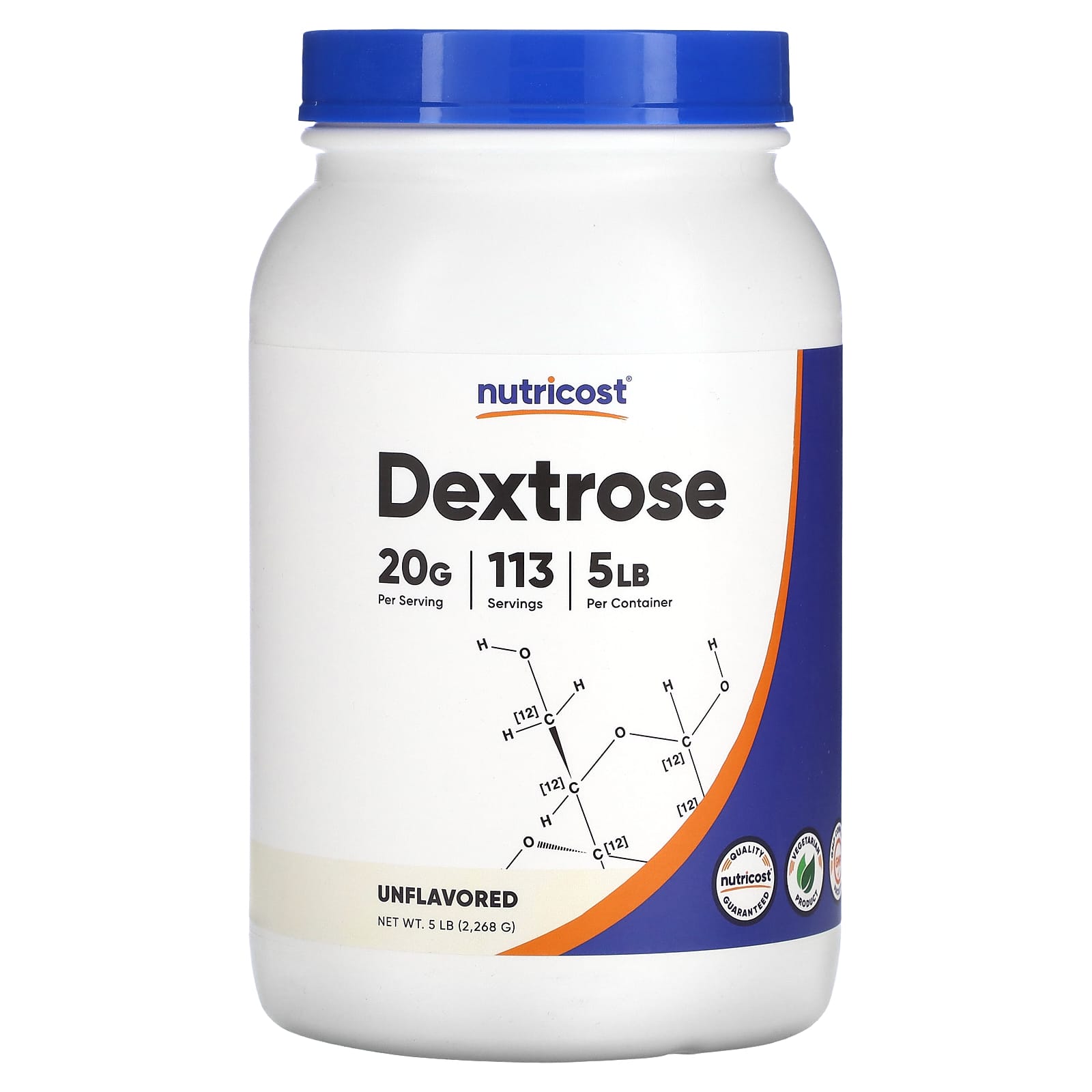 Nutricost, Dextrose, Unflavored, 5 lb (2,268 g) - Image 1