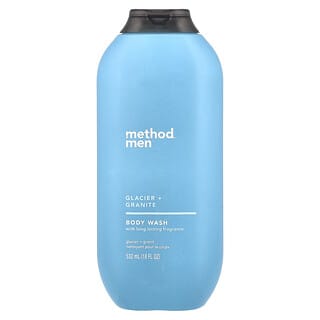 Method Men's Body Wash, Glacier + Granite, Long Lasting Scent, 18 fl oz