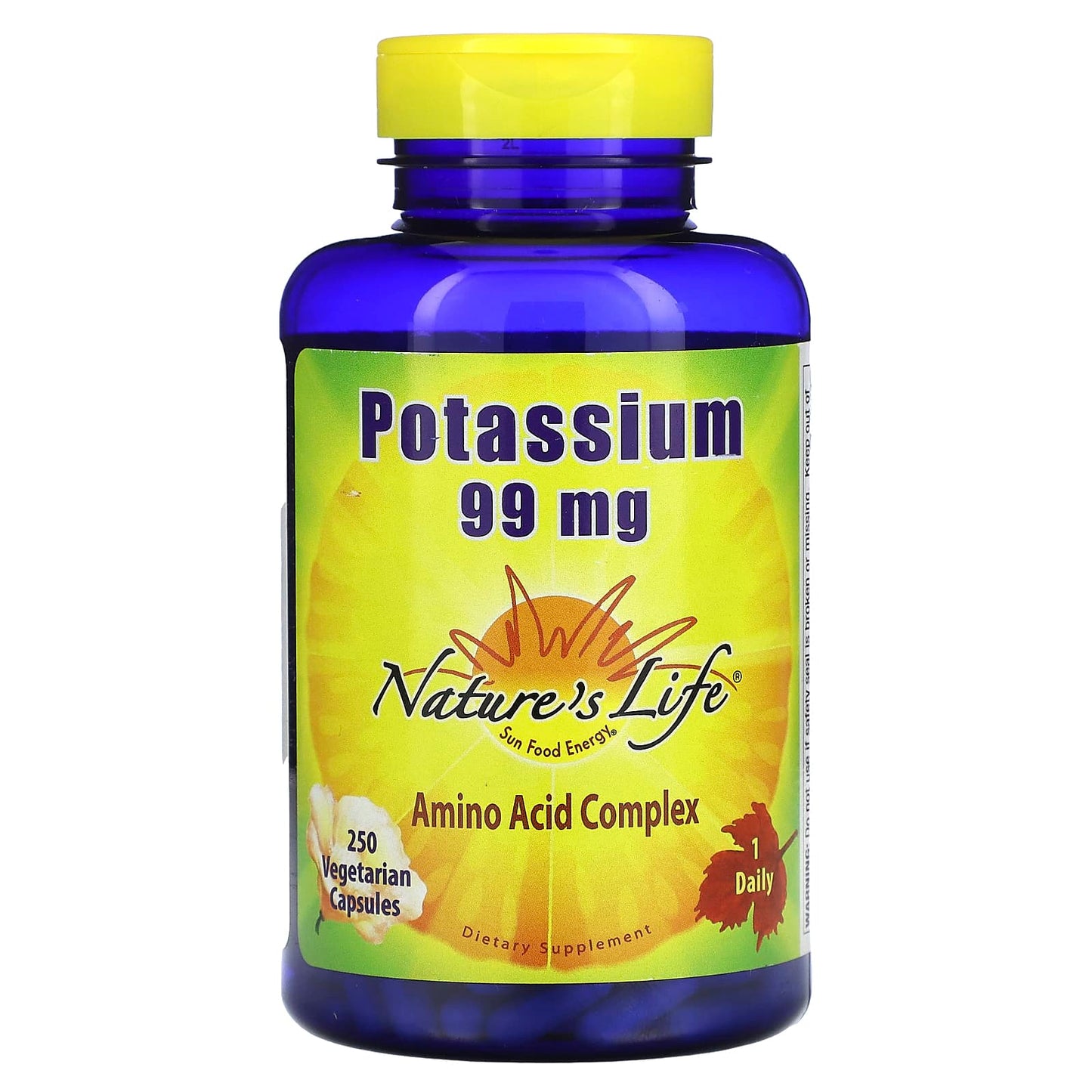 Nature's Life, Potassium, 99 mg, 250 Vegetarian Capsules - Image 1