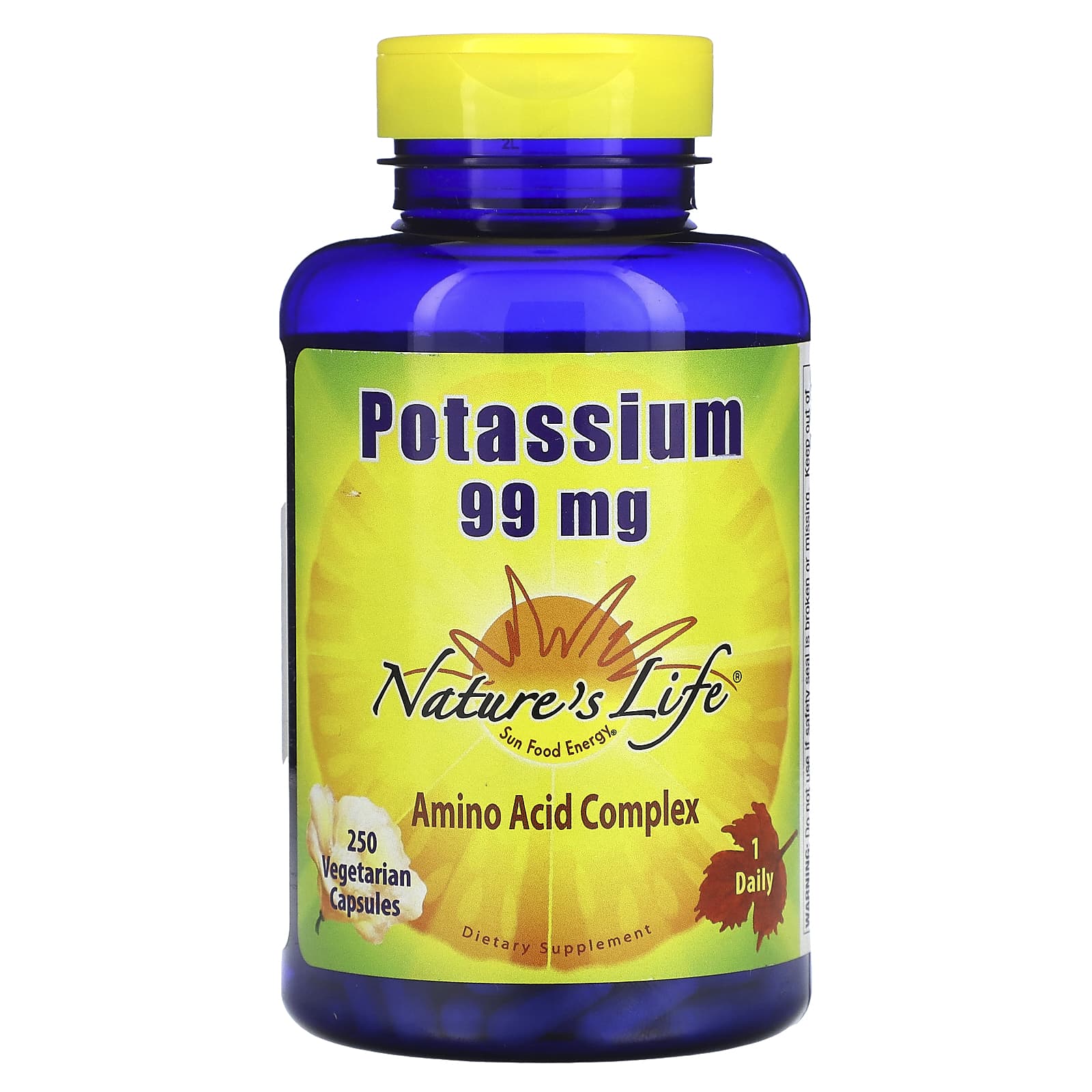 Nature's Life, Potassium, 99 mg, 250 Vegetarian Capsules - Image 1