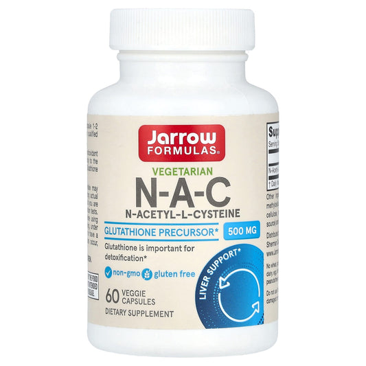 Jarrow Formulas Vegetarian N-A-C, 500mg Glutathione Supplement - Image 1