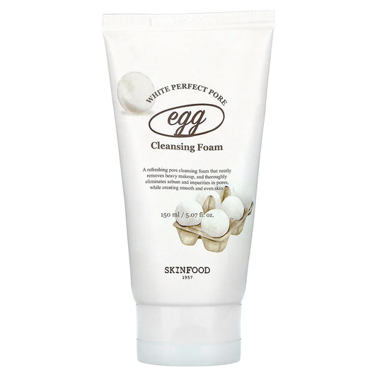SKINFOOD, Egg White Perfect Pore Cleansing Foam, 5.07 fl oz (150 ml) - Image 1