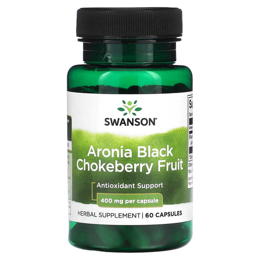 Swanson, Aronia Black Chokeberry Fruit, 400 mg, 60 Capsules - Image 1