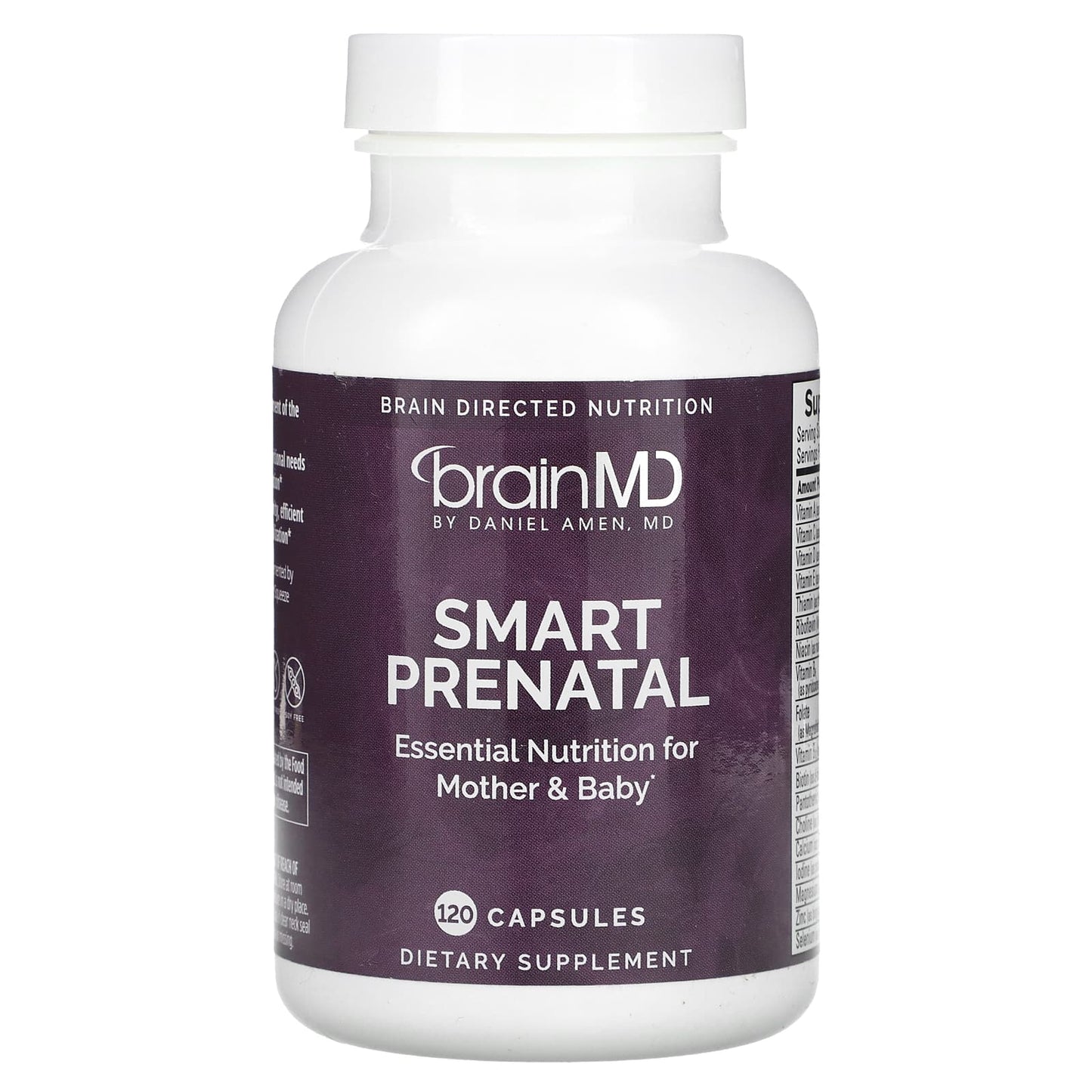 BrainMD Smart Prenatal Nutrition, 120 Capsules for Healthy Pregnancy - Image 1