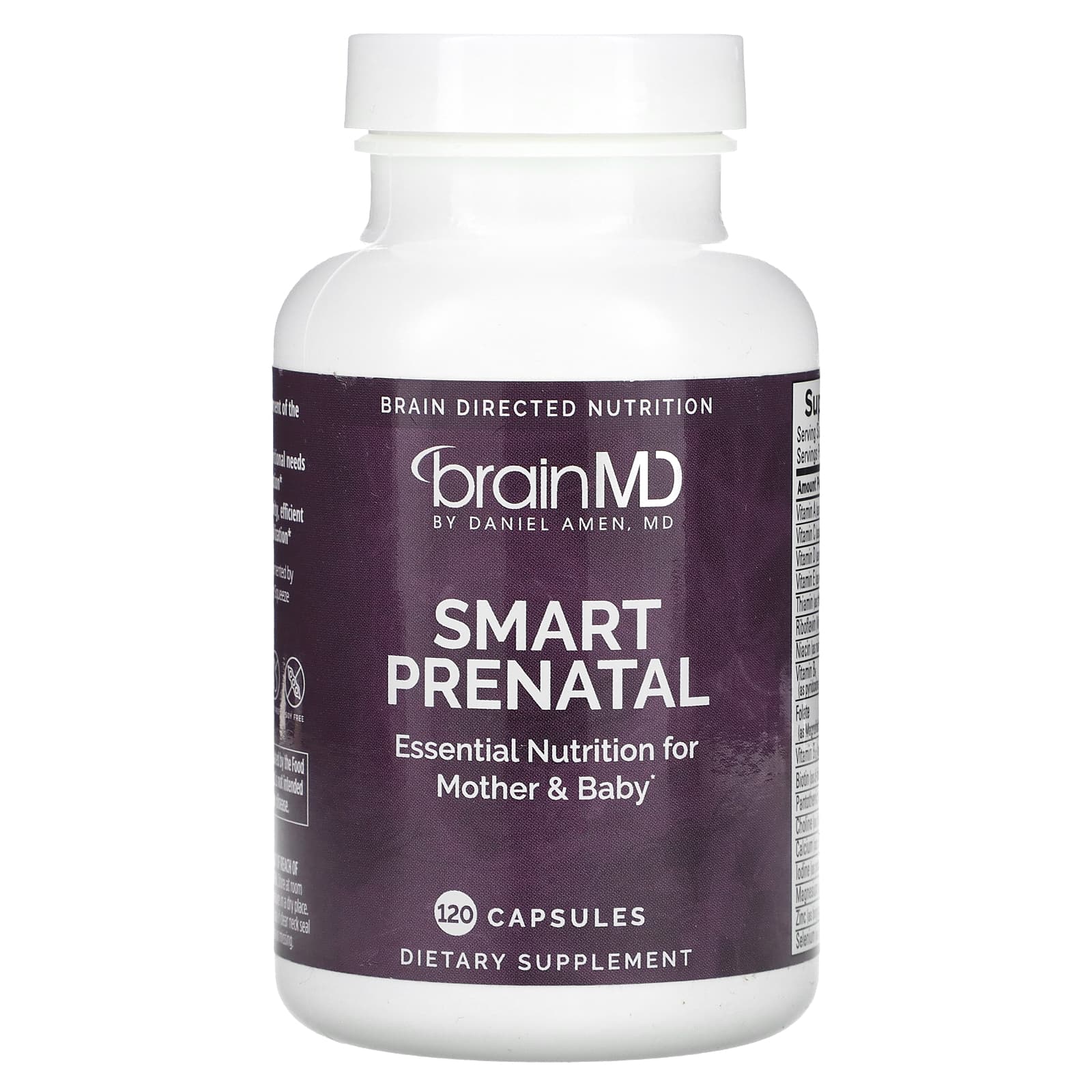 BrainMD Smart Prenatal Nutrition, 120 Capsules for Healthy Pregnancy - Image 1