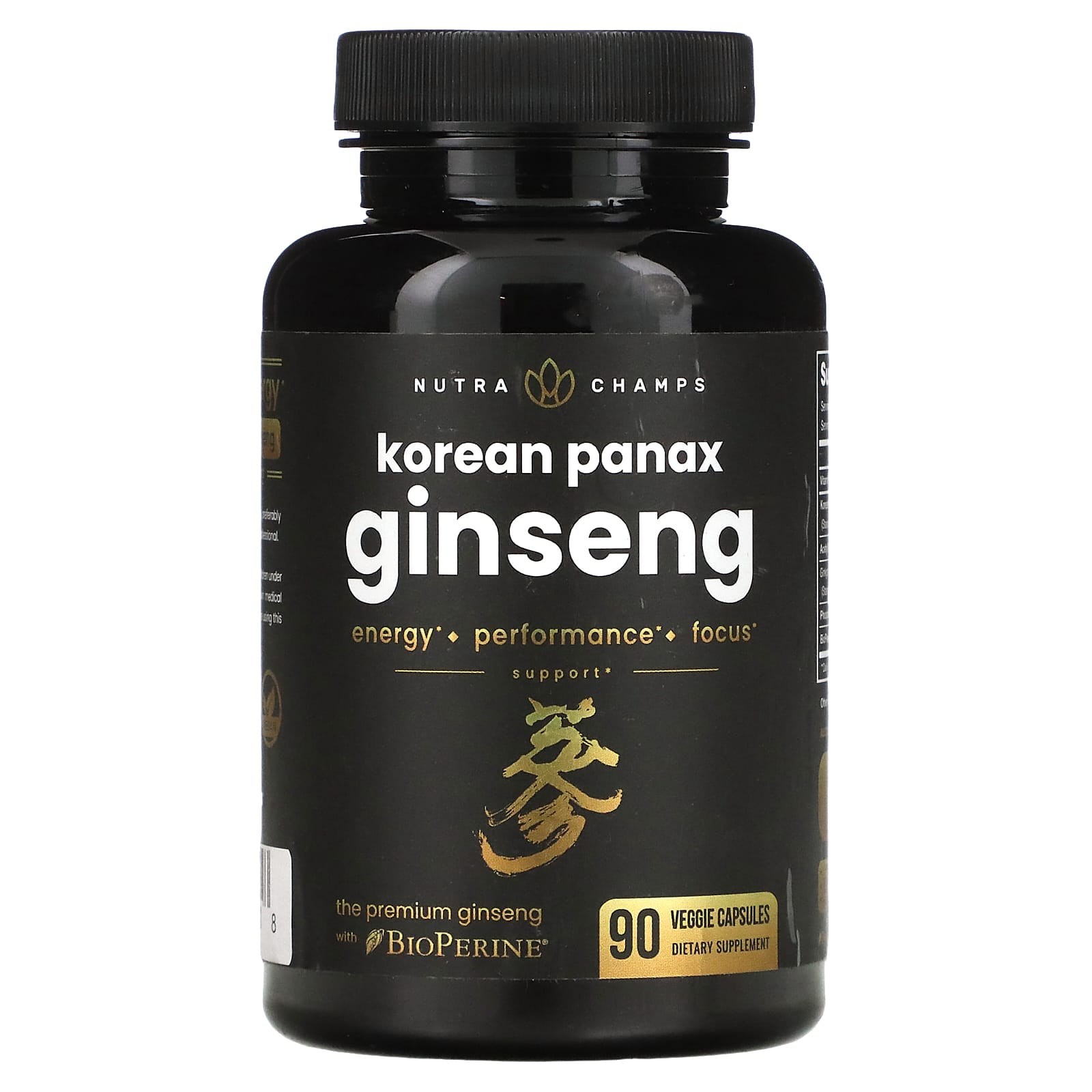 NutraChamps, Korean Panax Ginseng, 90 Veggie Capsules - Image 1