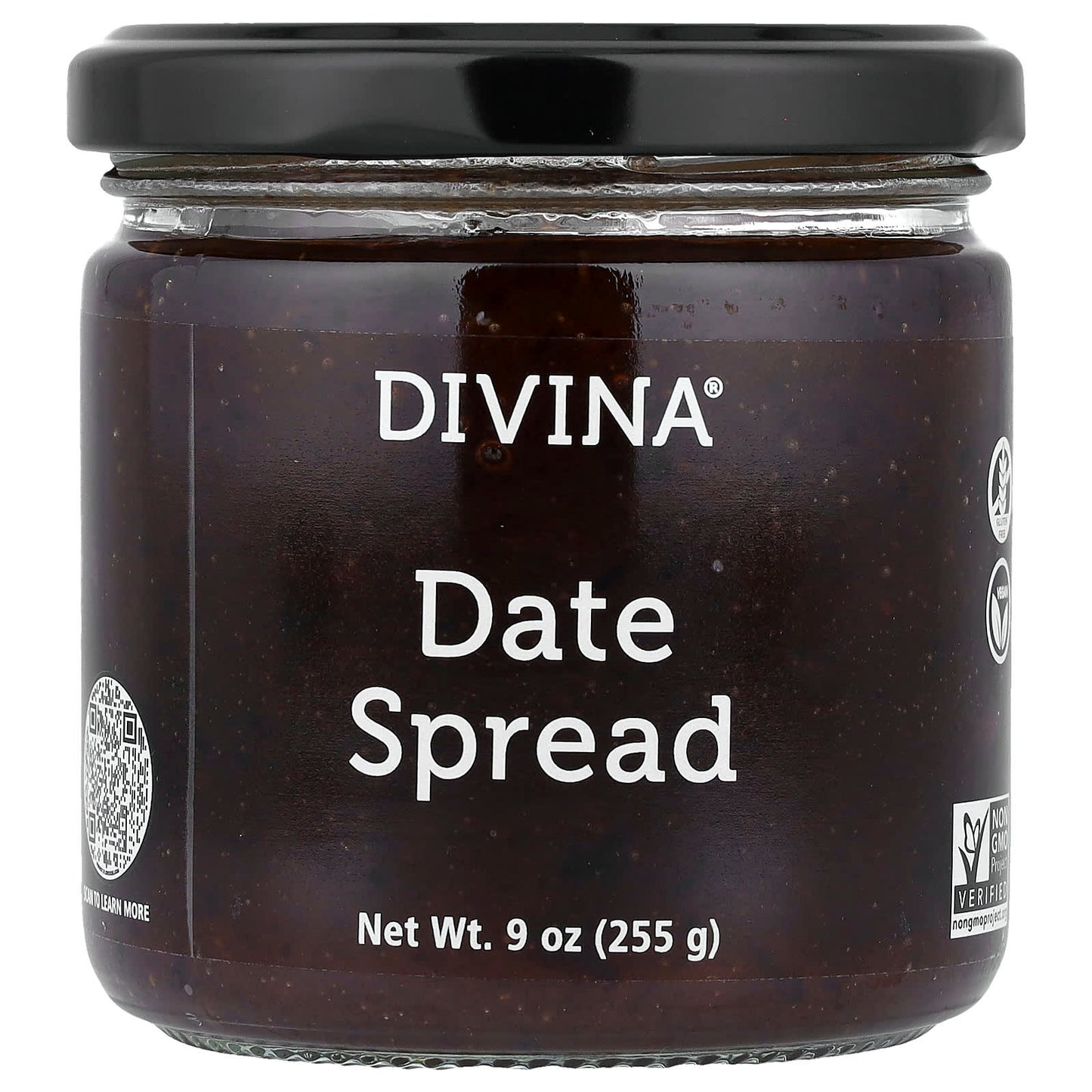 Divina Date Spread, Gluten-Free & Vegan, 9 oz (255 g) - Image 1