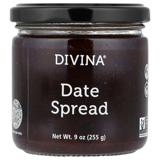 Divina Date Spread, Gluten-Free & Vegan, 9 oz (255 g) - Image 1