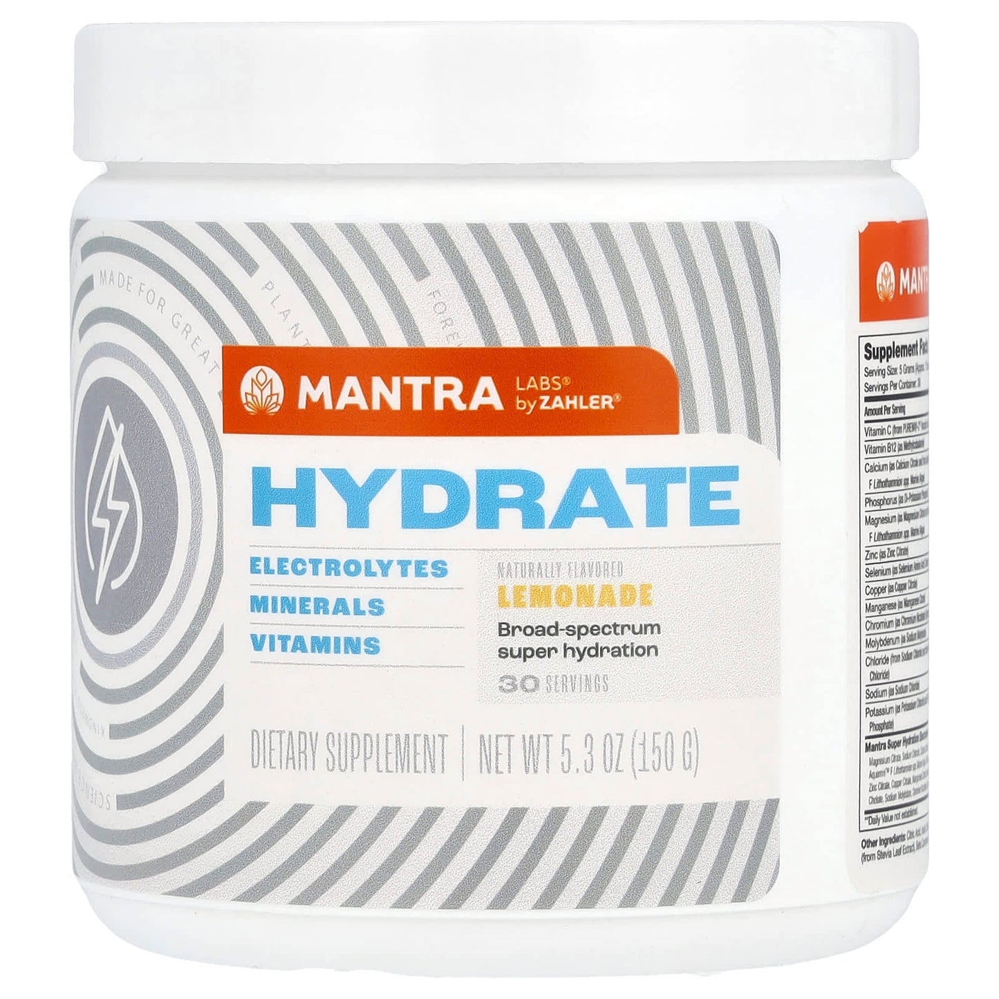 Zahler, Hydrate, Lemonade , 5.3 oz (150 g) - Image 1