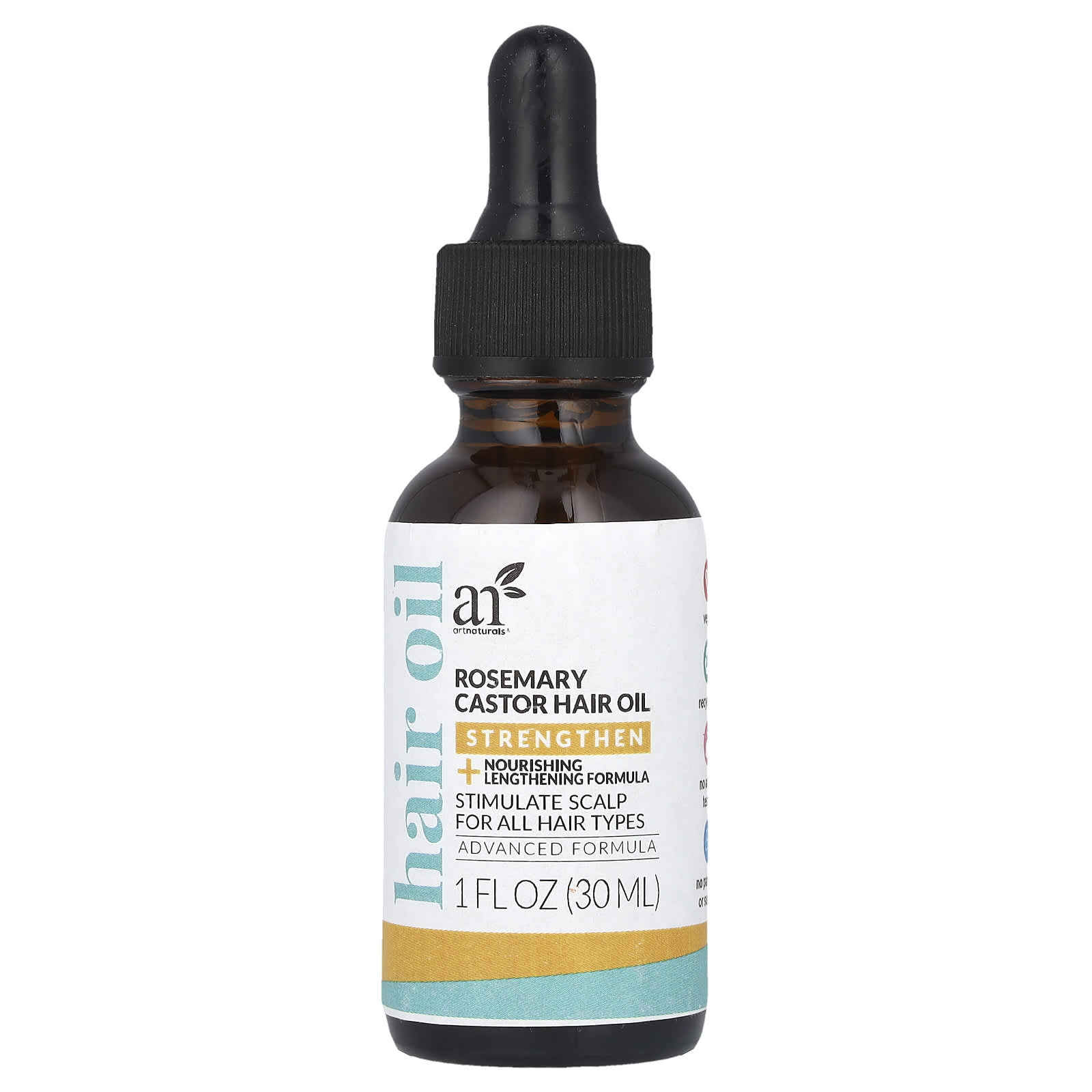Rosemary Castor Hair Oil for Hair Growth & Lengthening - Image 1