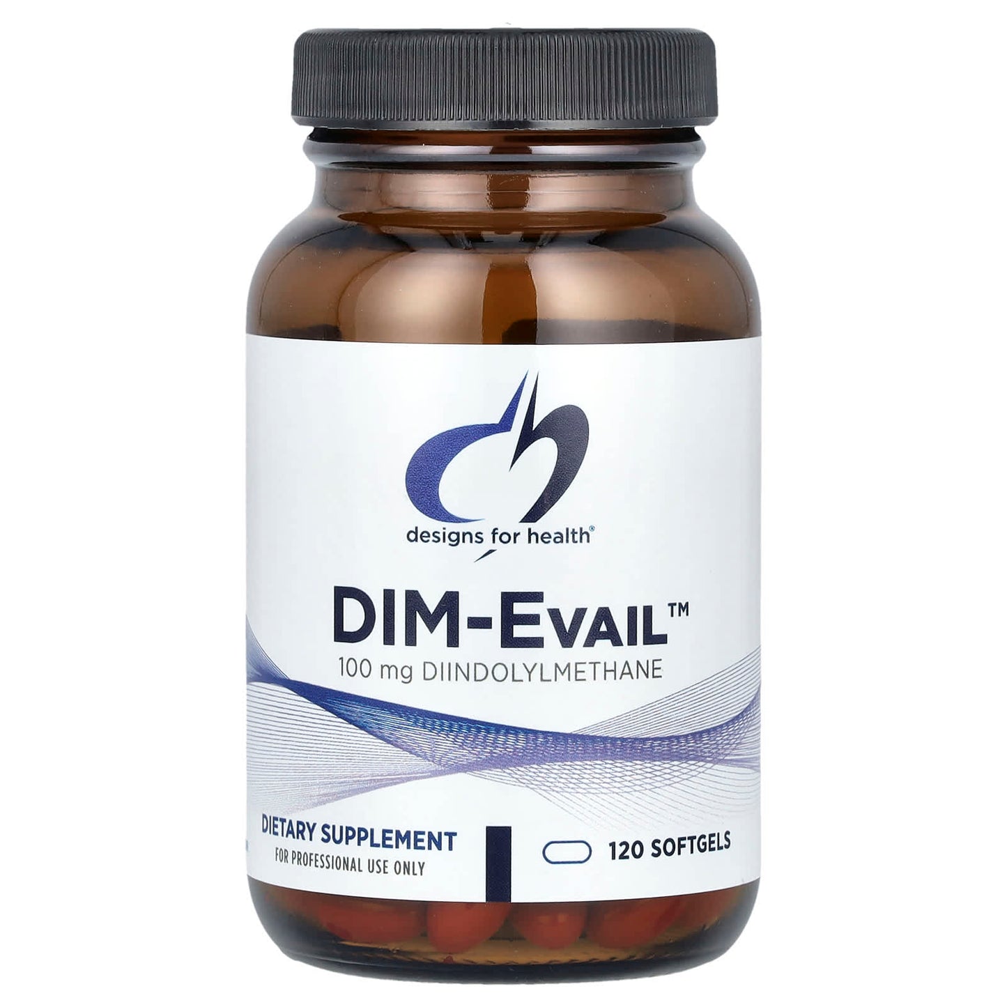 DIM-Evail by Designs for Health - 100 mg, 120 Softgels for Estrogen Balance - Image 1