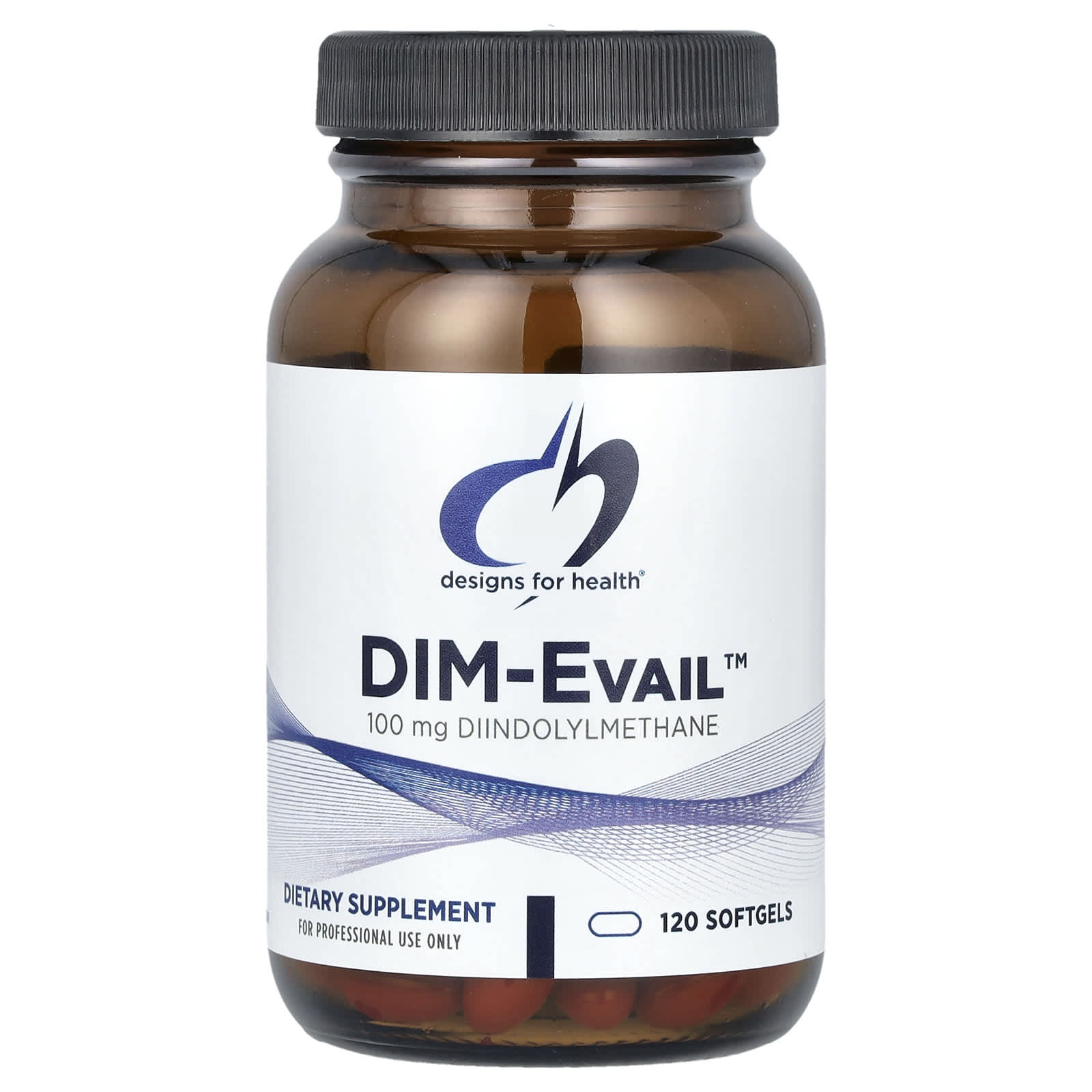 DIM-Evail by Designs for Health - 100 mg, 120 Softgels for Estrogen Balance - Image 1