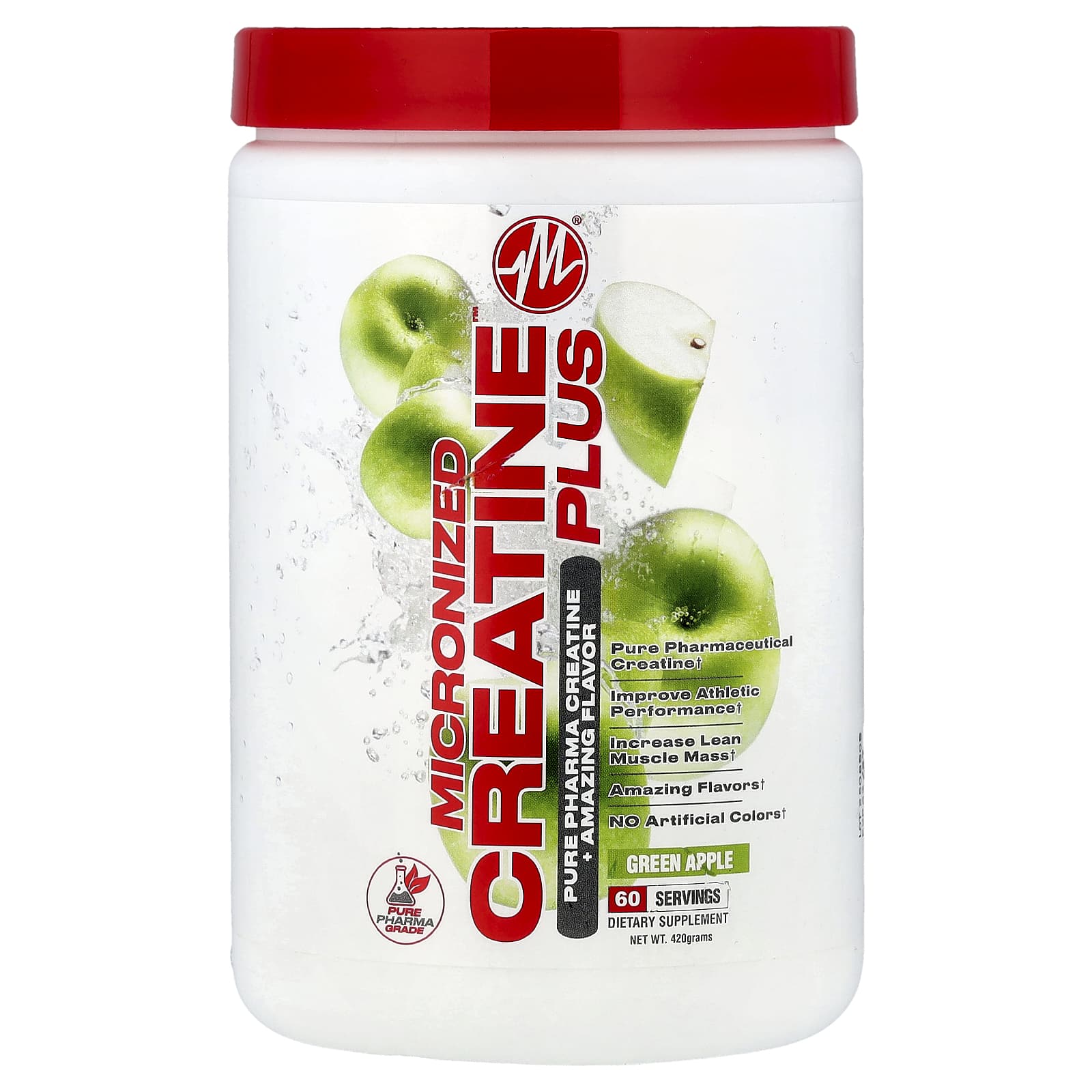 Metabolic Nutrition, Micronized Creatine Plus™, Green Apple, 420 g - Image 1