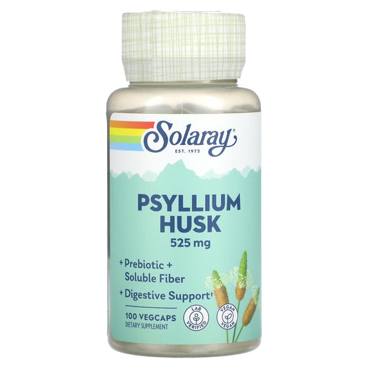 Solaray, Psyllium Husk, 525 mg , 100 VegCaps - Image 1