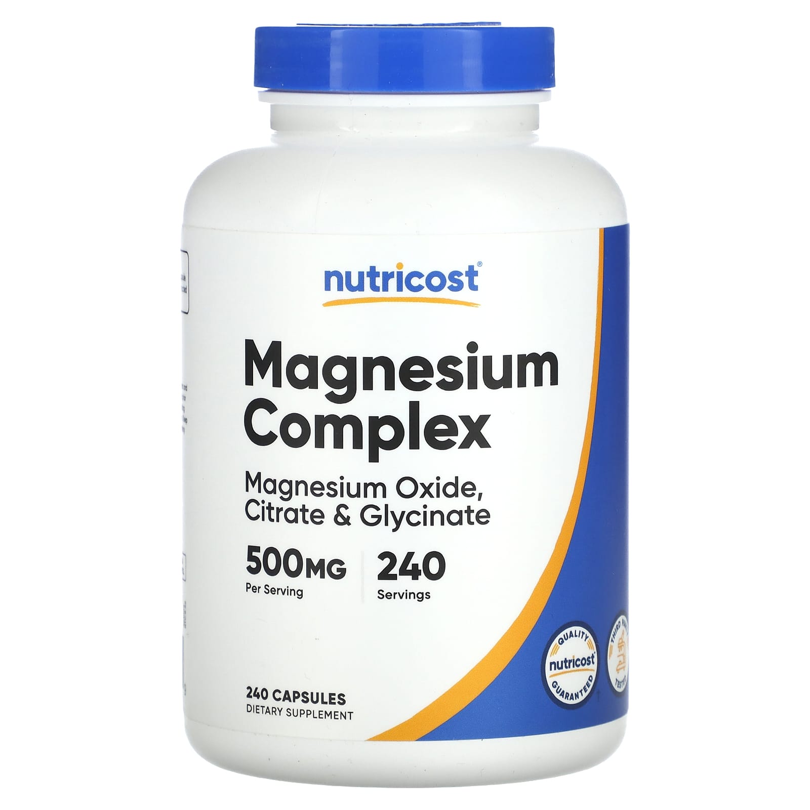 Nutricost, Magnesium Complex, 500 mg, 240 Capsules - Image 1