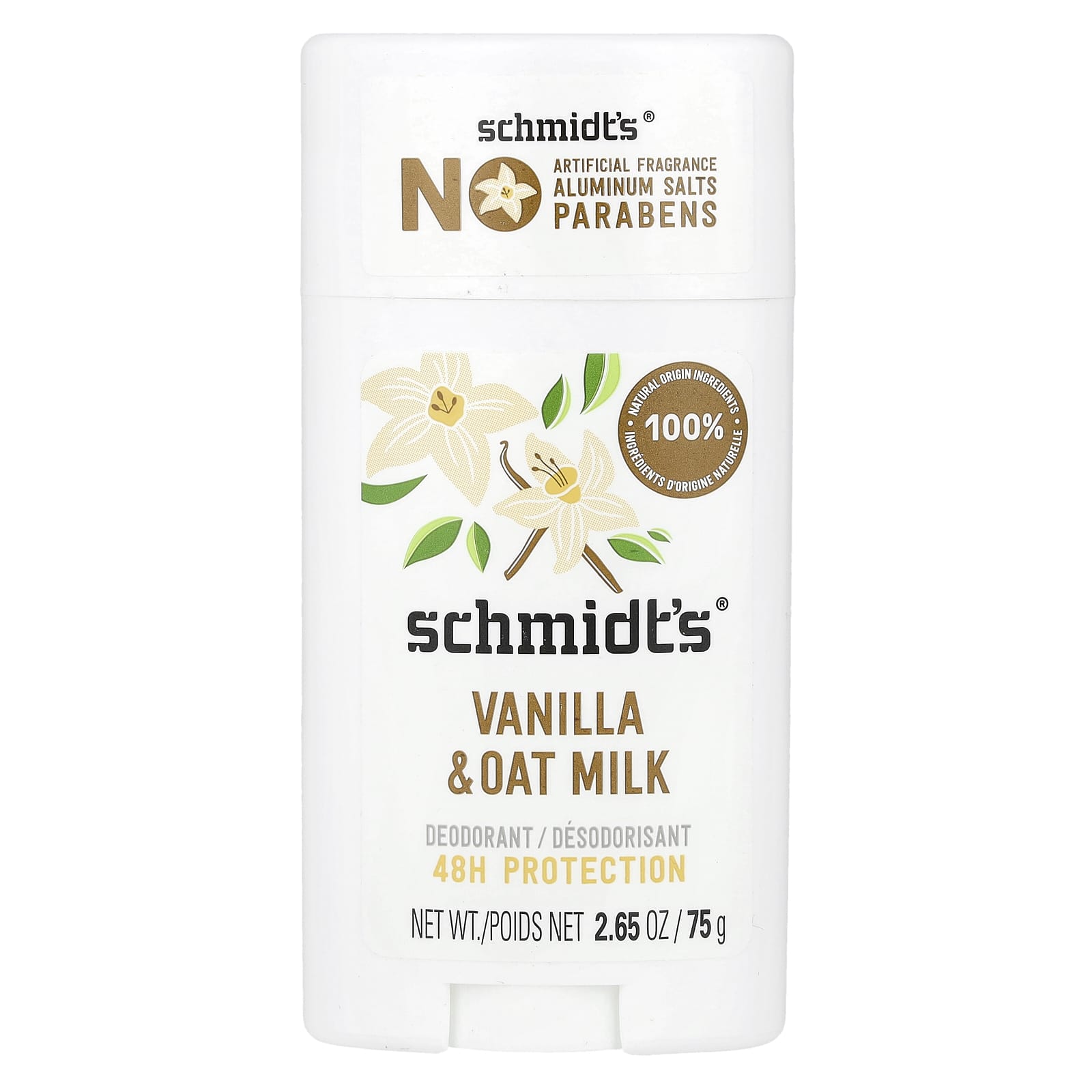 Schmidt's, Deodorant, Vanilla & Oat Milk, 2.65 oz (75 g) - Image 1