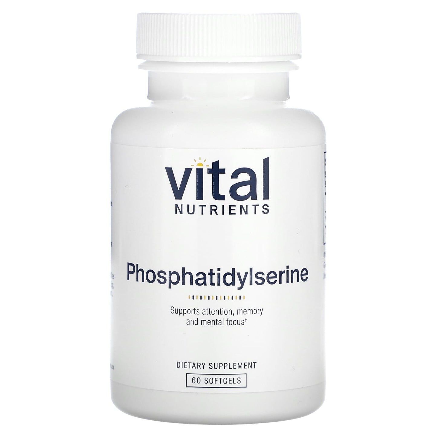 Vital Nutrients, Phosphatidylserine, 60 Softgels (150 mg per Softgel) - Image 1