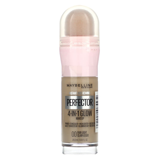 Maybelline, Instant Age Rewind, Perfector 4-in-1 Glow Makeup, 00 Fair-Light, 0.68 fl oz (20 ml) - Image 1