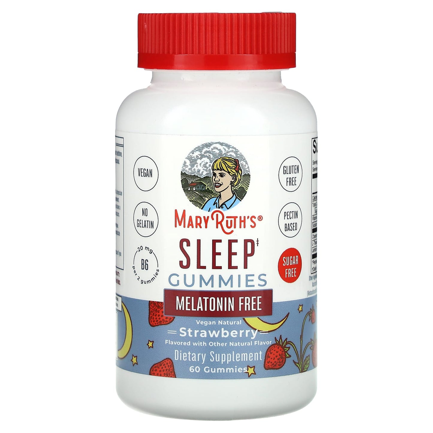MaryRuth's, Sleep Gummies, Melatonin Free, Strawberry, 60 Gummies - Image 1