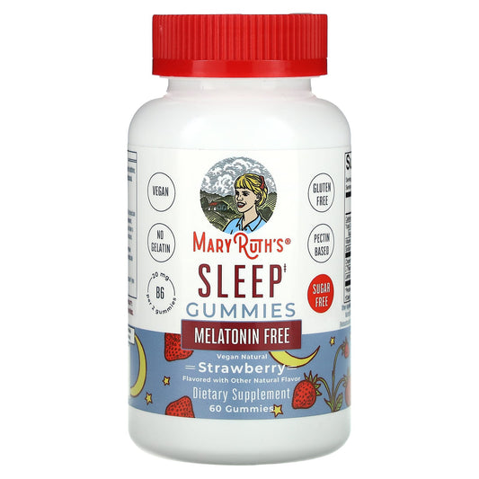MaryRuth's, Sleep Gummies, Melatonin Free, Strawberry, 60 Gummies - Image 1