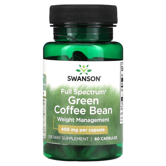 Swanson, Full Spectrum Green Coffee Bean, 400 mg, 60 Capsules - Image 1