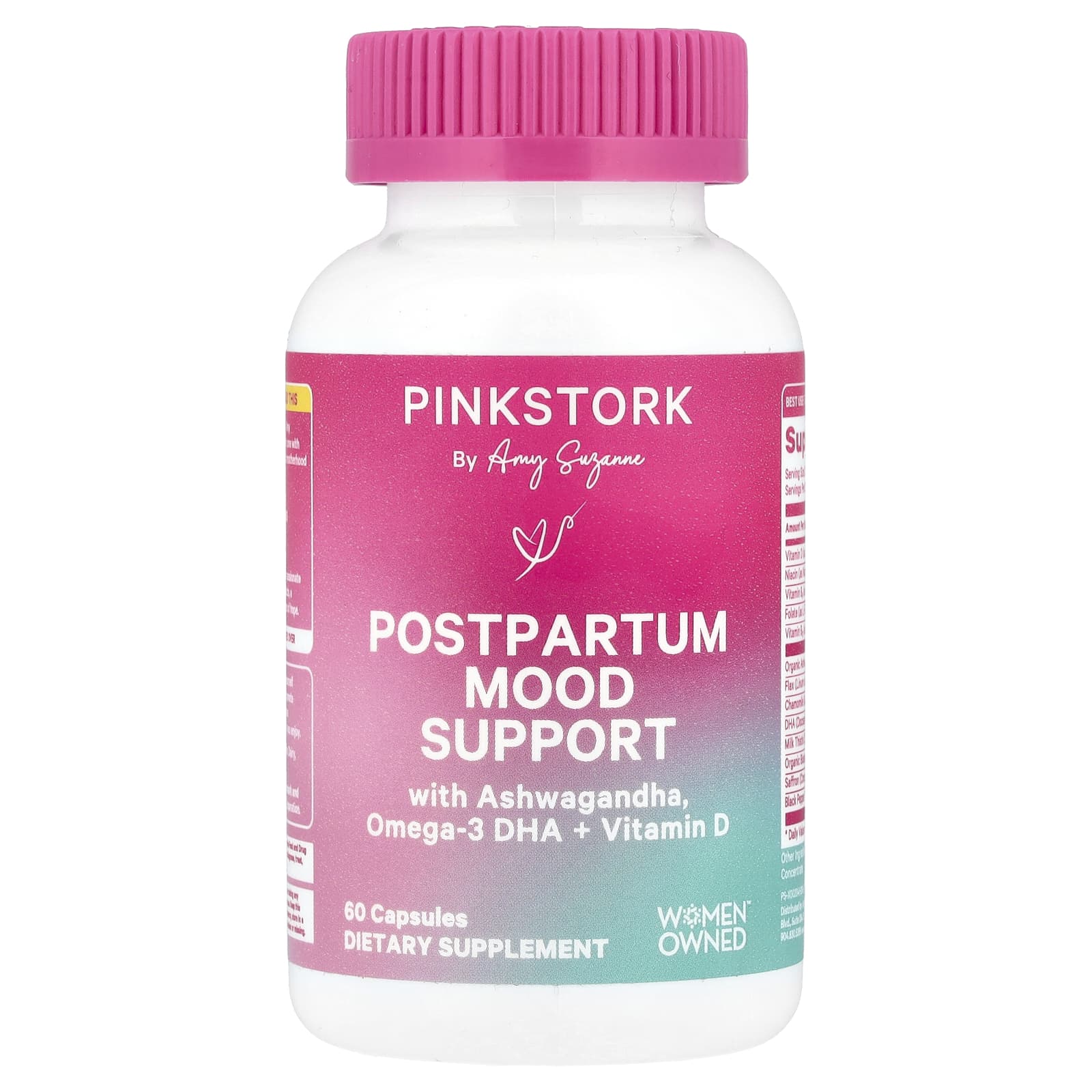 Pink Stork, Postpartum Mood Support, 60 Capsules - Image 1