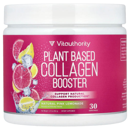 Vitauthority, Plant Based Collagen Booster, Natural Pink Lemonade , 5.72 oz (162 g) - Image 1
