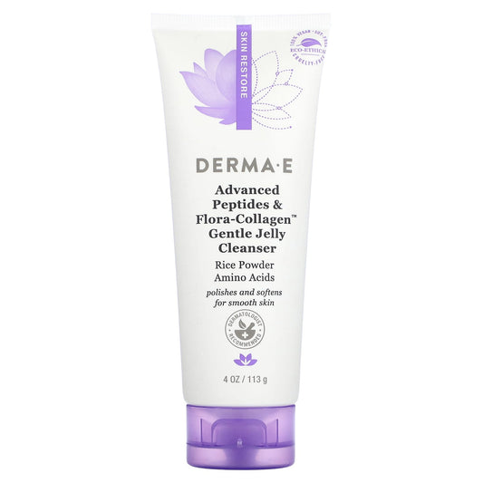 DERMA E Gentle Face Cleanser with Peptides & Flora-Collagen, 4 oz - Image 1