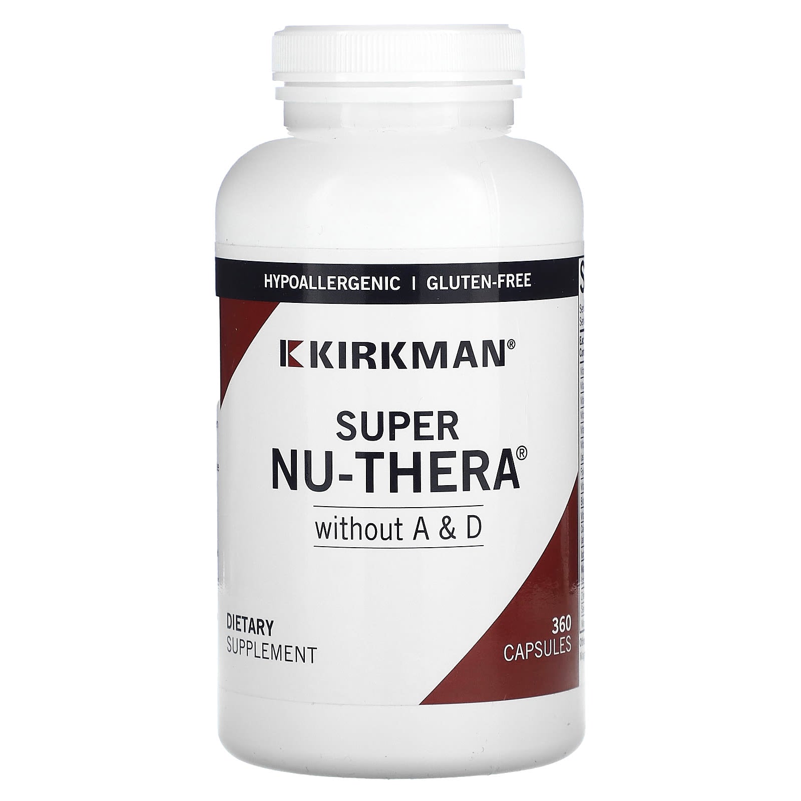 Kirkman Labs, Super Nu-Thera Without A& D, 360 Capsules - Image 1