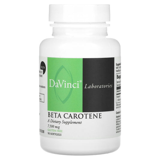 Boost Vitamin A Levels with DaVinci Labs Beta Carotene 7,500 mcg - Image 1