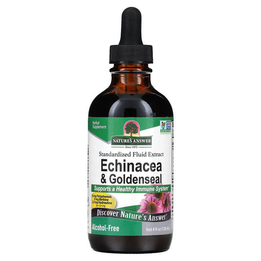 Nature's Answer, Echinacea & Goldenseal, Alcohol-Free, 4 fl oz (120 ml) - Image 1