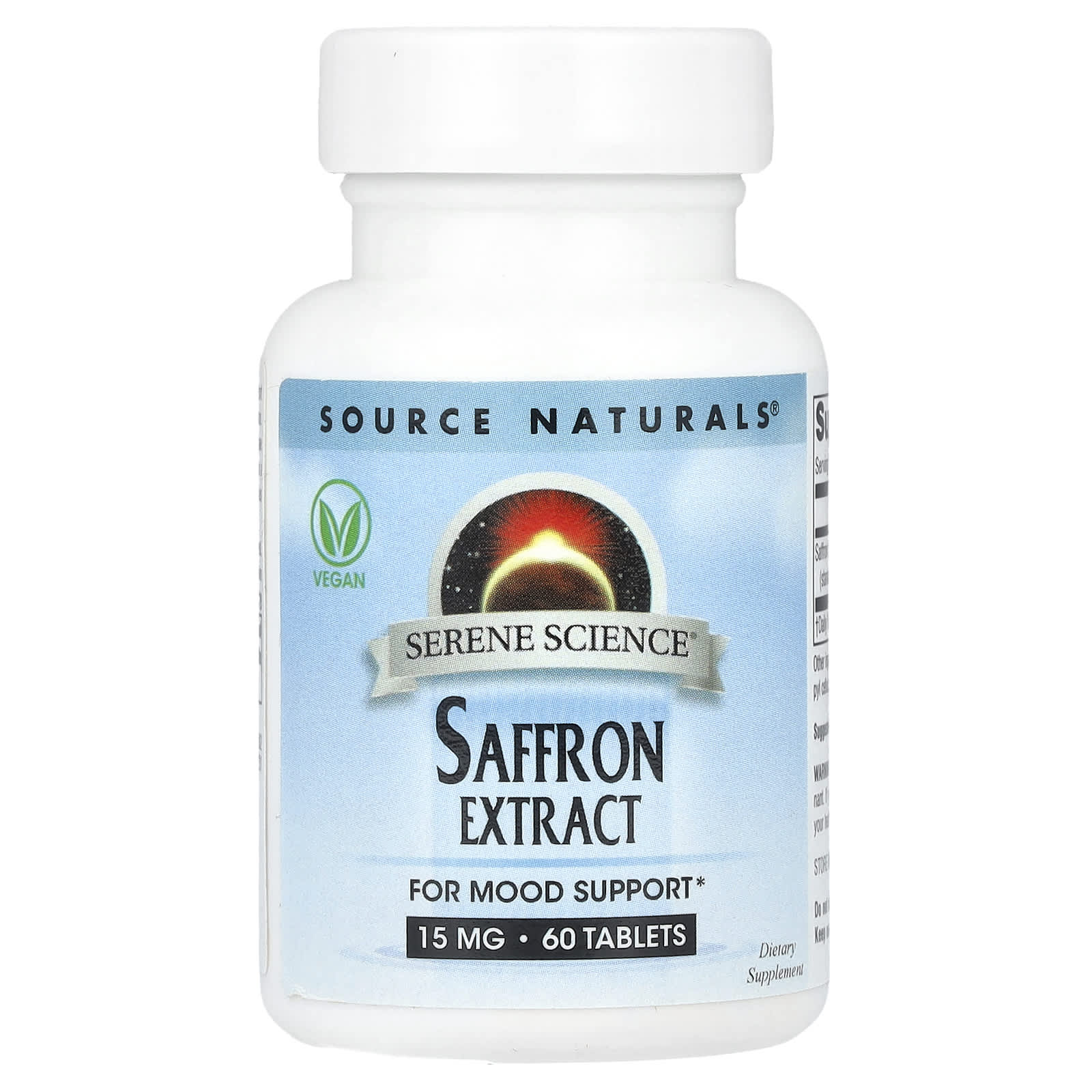 Source Naturals, Serene Science®, Saffron Extract, 15 mg, 60 Tablets