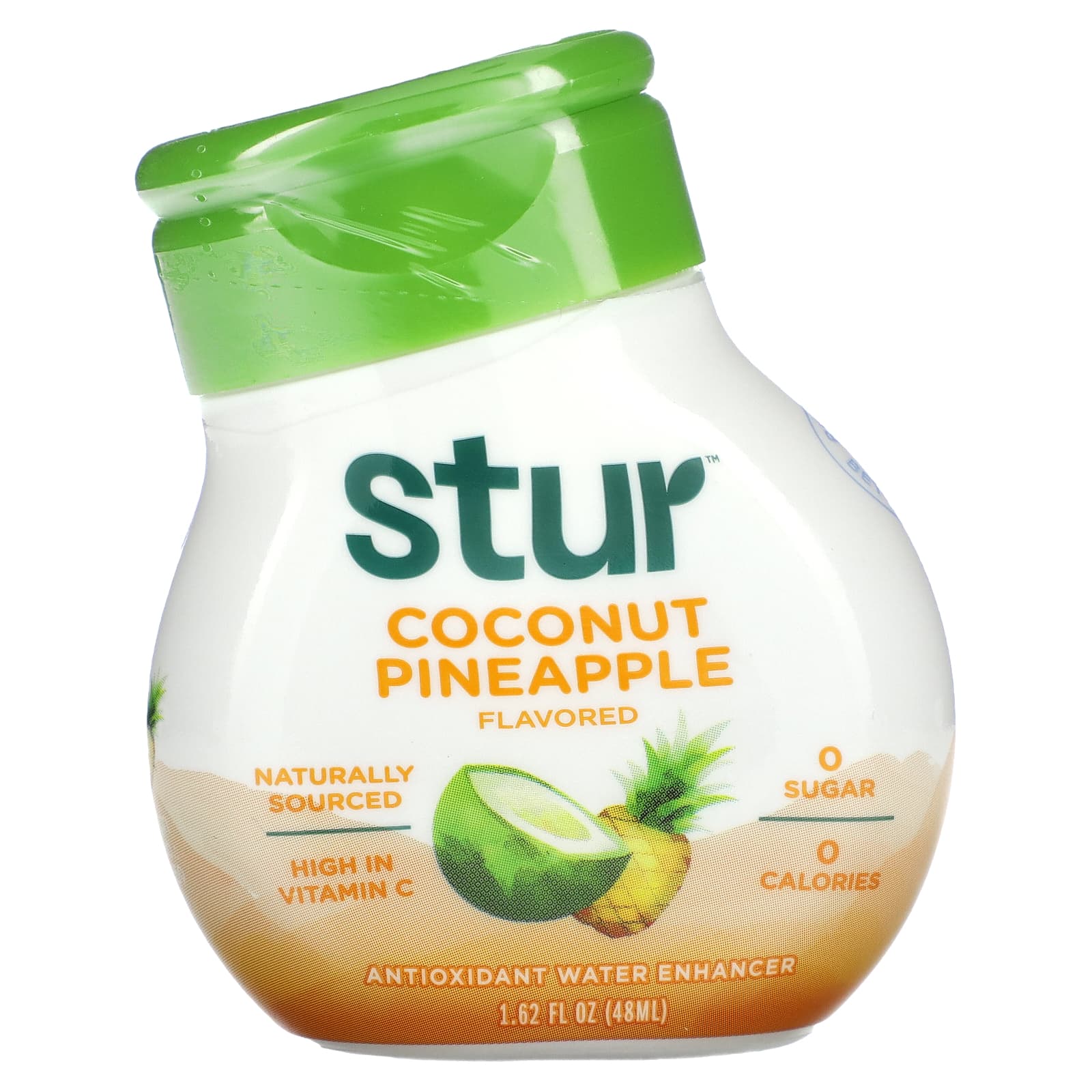 Stur, Antioxidant Water Enhancer, Coconut Pineapple, 1.62 fl oz (48 ml) - Image 1