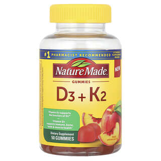 Nature Made Vitamin D3 + K2 Gummies for Bone Health