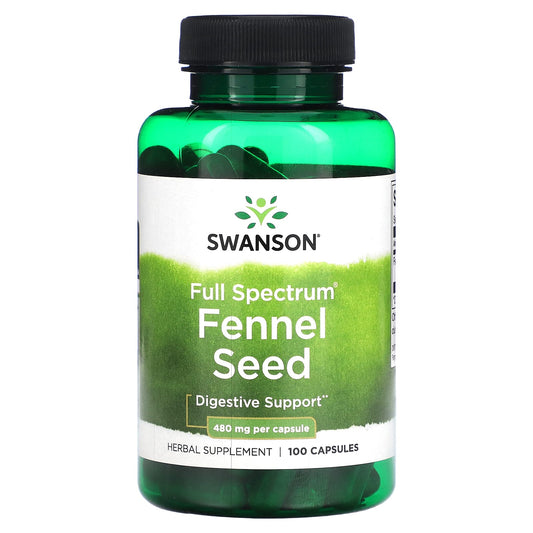 Swanson, Full Spectrum Fennel Seed, 480 mg, 100 Capsules - Image 1