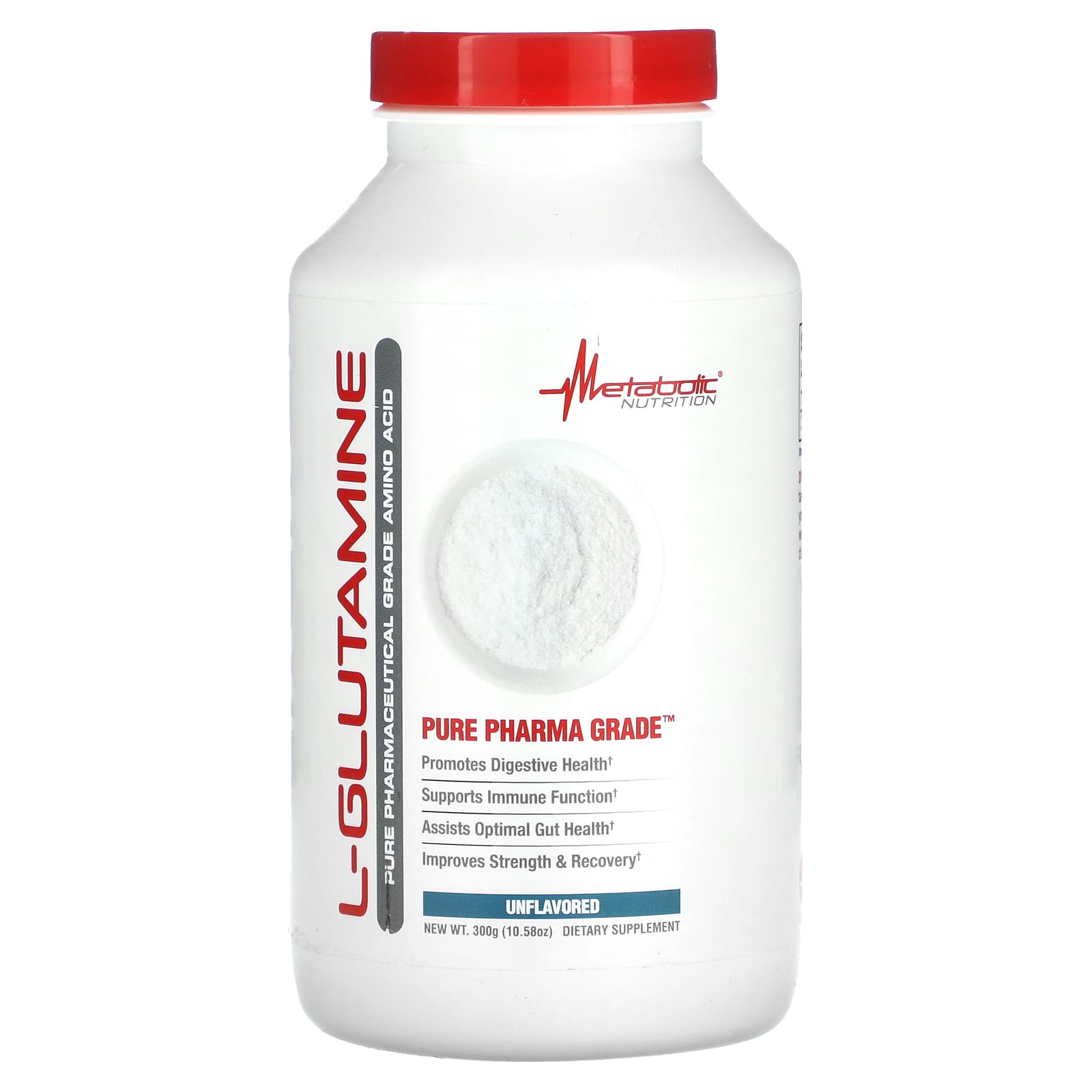Metabolic Nutrition, L-Glutamine, Unflavored, 10.58 oz (300 g) - Image 1