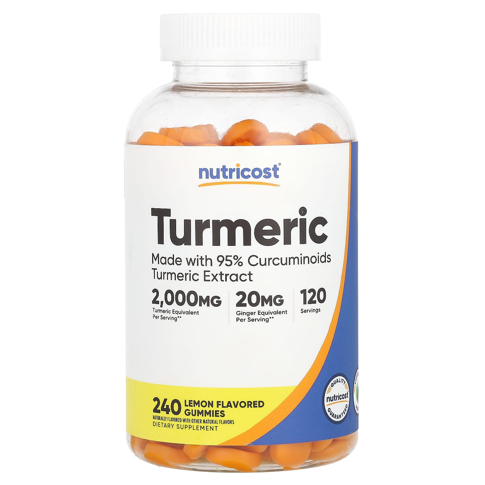 Nutricost, Turmeric, Lemon, 240 Gummies - Image 1