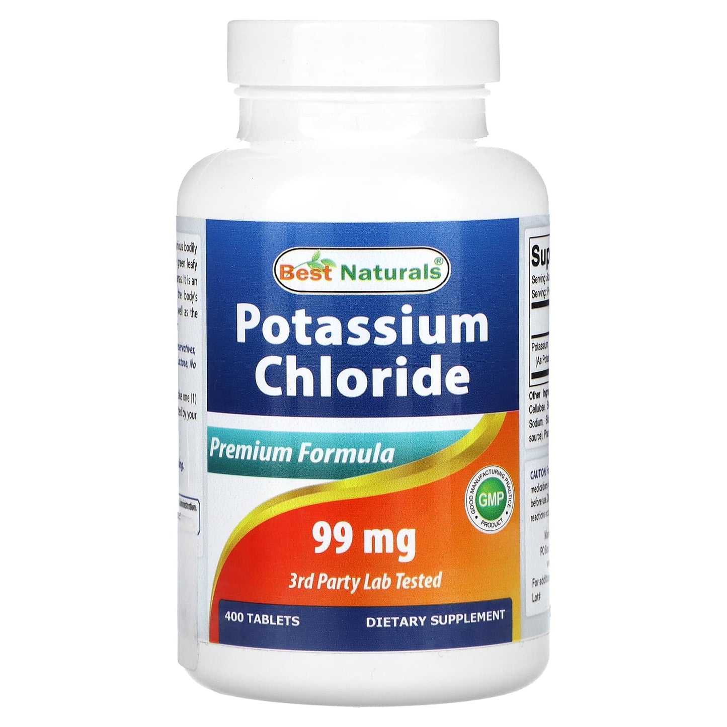 Best Naturals Potassium Chloride Supplement - 99mg, 400 Tablets - Image 1