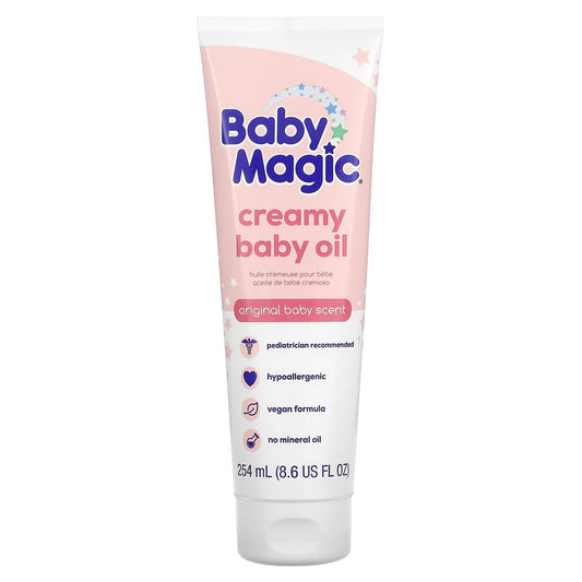 Baby Magic Creamy Baby Oil for Sensitive Skin, 8.6 fl oz - Image 1