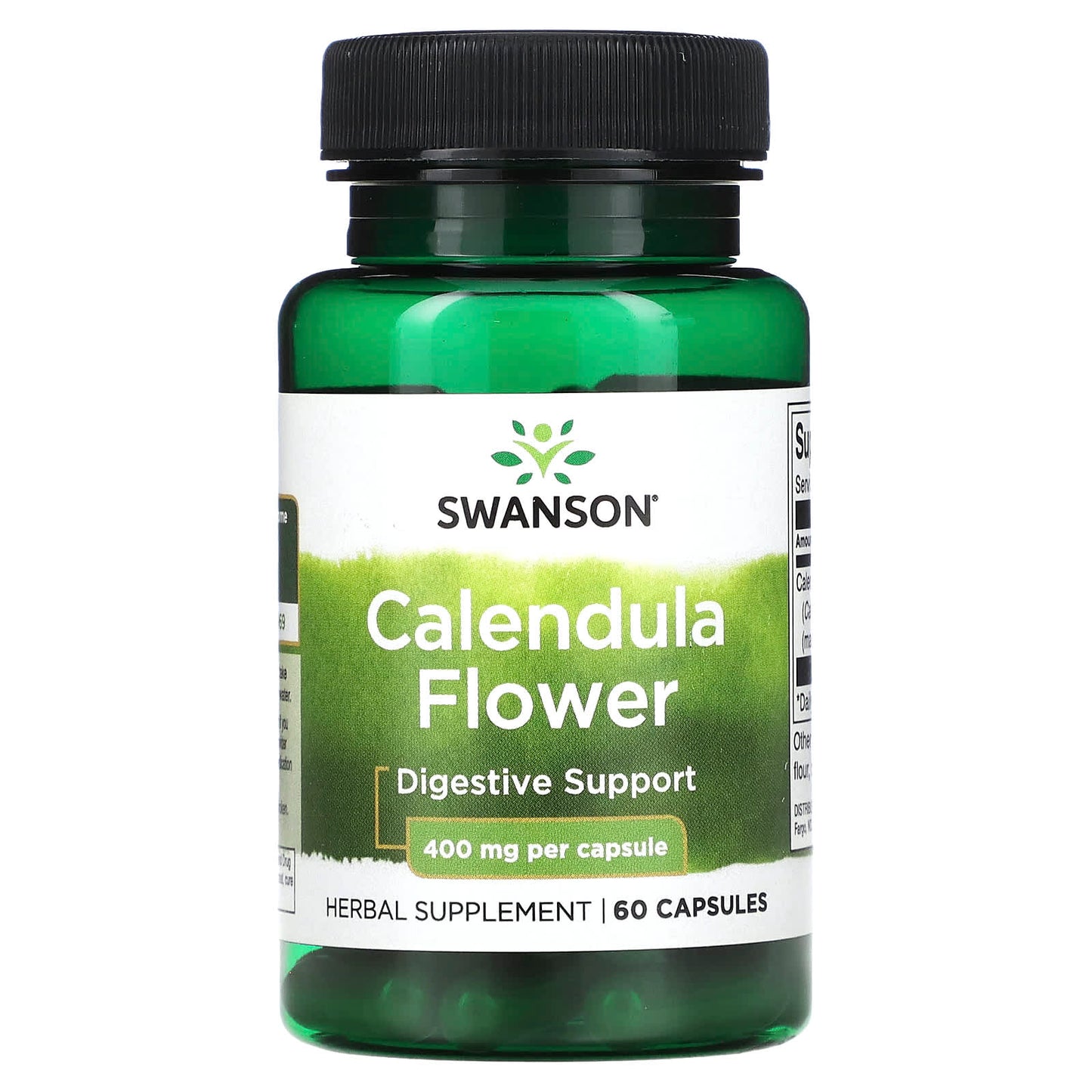 Swanson, Calendula Flower, 400 mg, 60 Capsules - Image 1