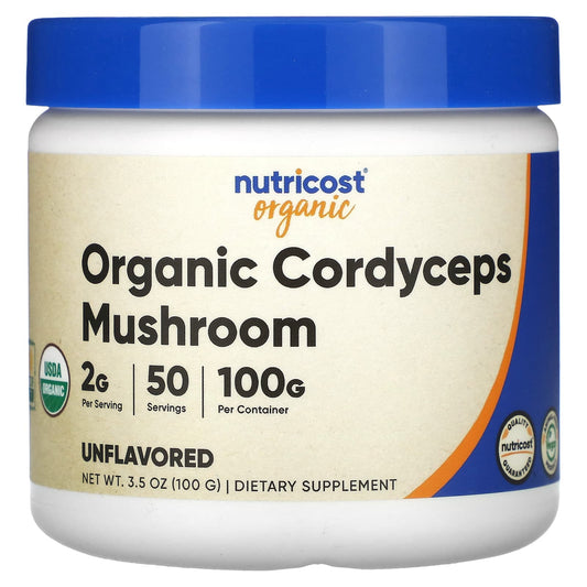 Nutricost, Organic Cordyceps Mushroom, Unflavored, 3.5 oz (100 g) - Image 1